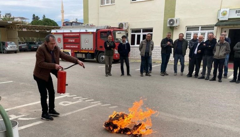 Bozyazı'da yangın tatbikatı yapıldı