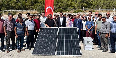 Yetiştiricilere güneş enerjisi paneli dağıtıldı